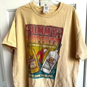Jimmy Buffett and The Coral Reefer Band I Don’t Know Tour 2016 T Shirt Yellow L